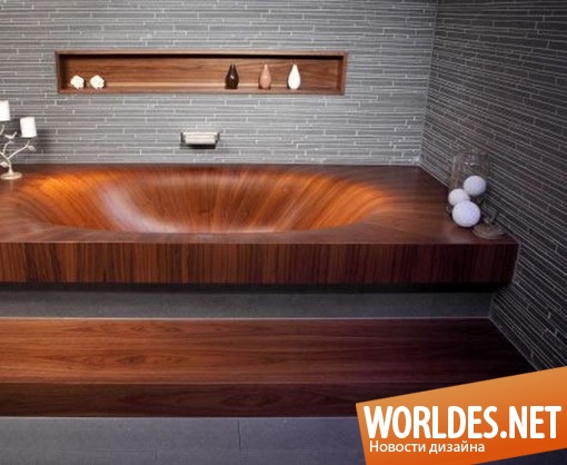 дизайн ванной комнаты, дизайн ванной, ванна, ванны, стильные ванны, деревянные ванны, деревянная ванна, современные ванны, красивые ванны